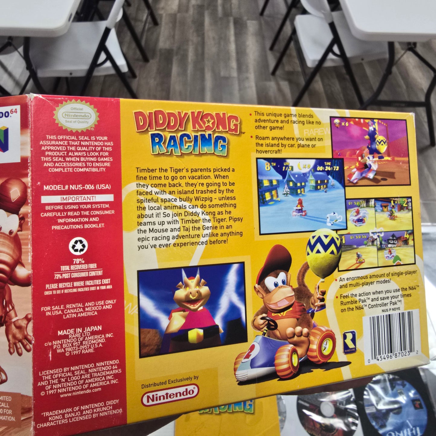 Diddy Kong Racing Nintendo 64 CIB (Clean) with Box Protector