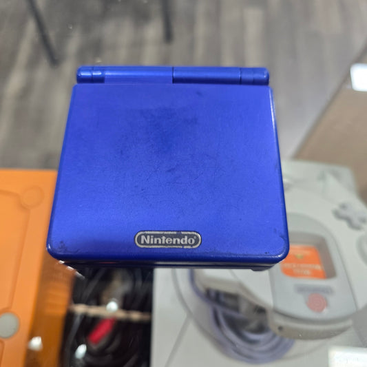 Blue Nintendo Gameboy Advance  SP Handheld System (001 Model) with Charger