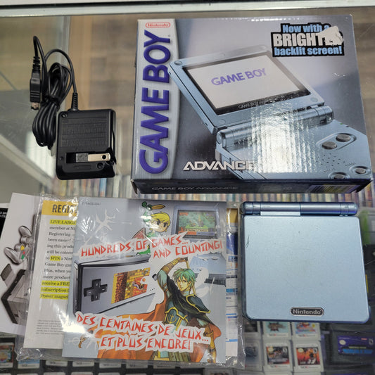 Blue Nintendo Gameboy Advance SP System AGS 101 CIB