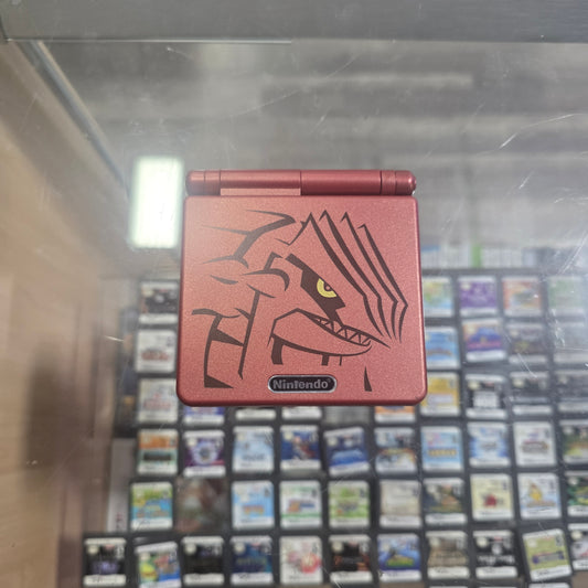 Custom Groudon Nintendo Gameboy Advance SP Handheld with Charger (Has Brighter Screen)