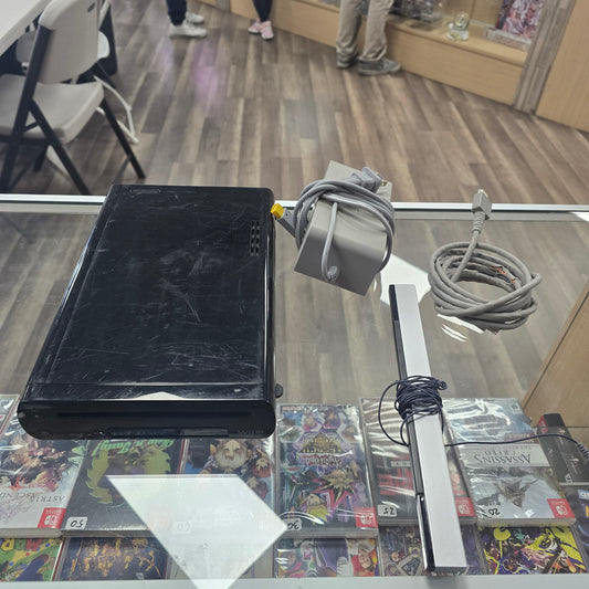 Black Wii U Console with Wires (NO GAMEPAD)