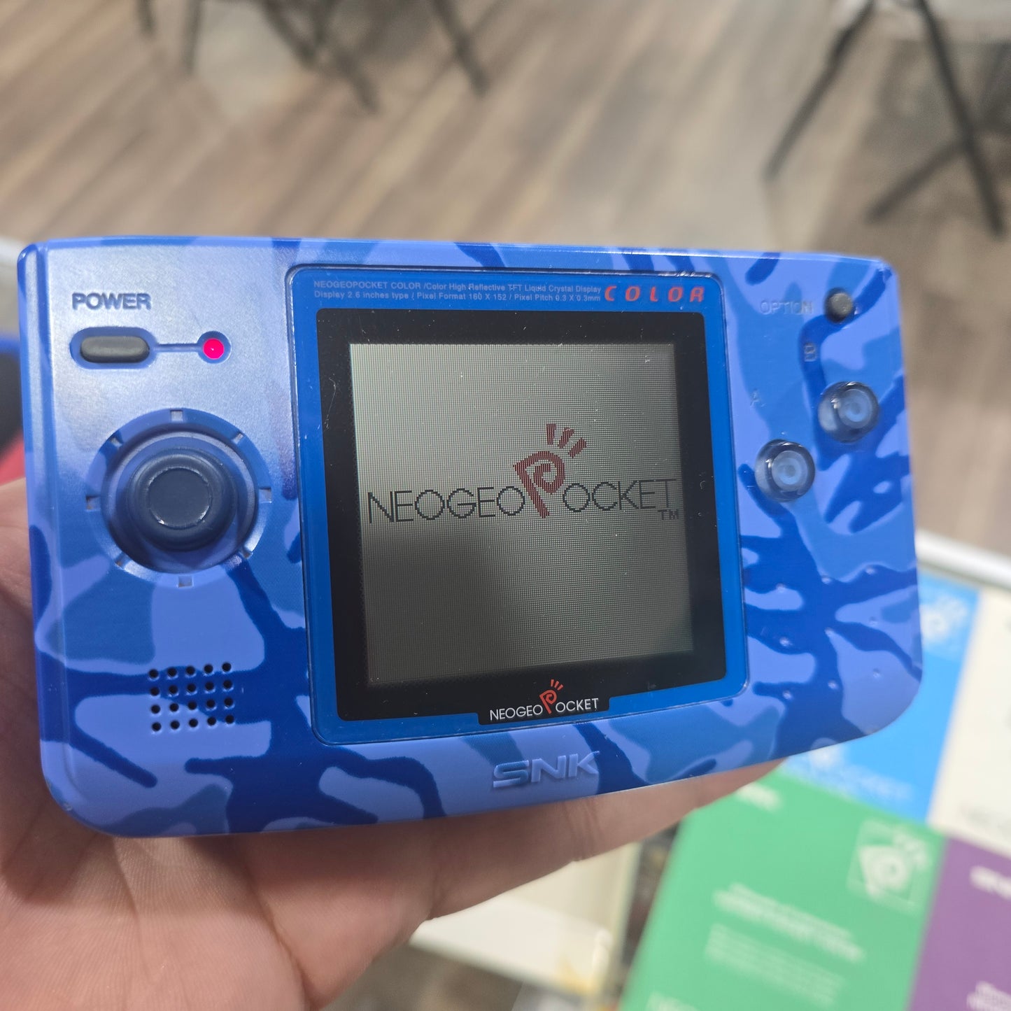 Neo Geo POCKET Color AQUA BLUE Handheld System with Box