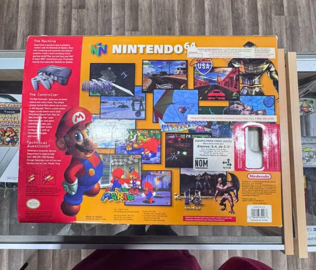 Nintendo 64 System with Original Box and All Wires + one Controller