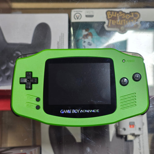Custom Green Nintendo Gameboy Advance Handheld System with Brighter and Tactile Buttons