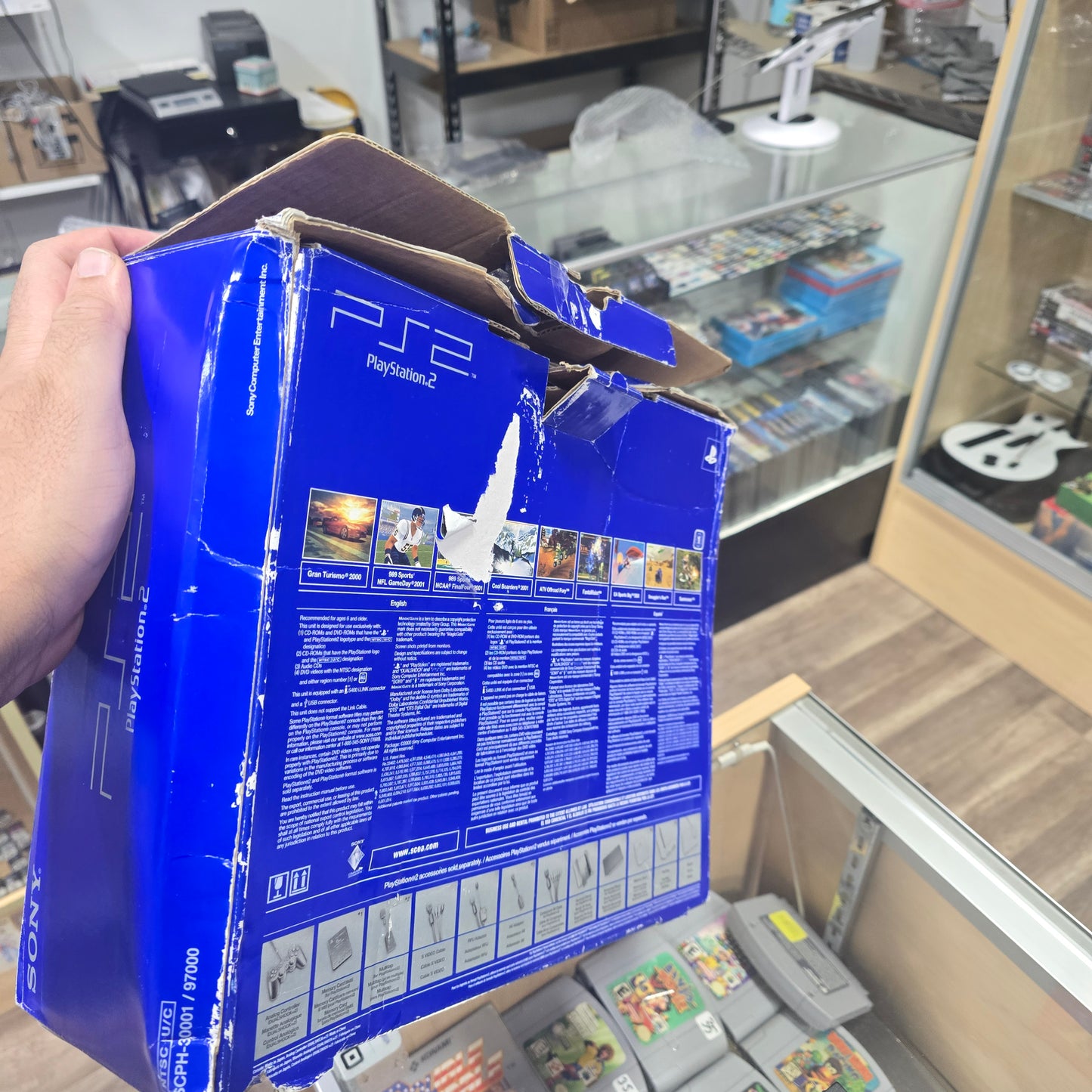 Playstation 2 System with all Wires and Controller Plus Memory card in Box