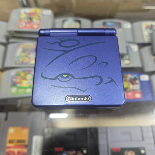 Custom Brighter Nintendo Gameboy Advance SP Handheld System with Charger (Kyogre)