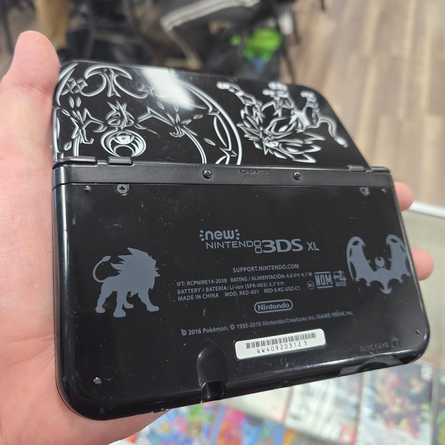"New" Nintendo 3DS XL Solgaleo Lunala Black Edition Nintendo 3DS Handheld System with Charger