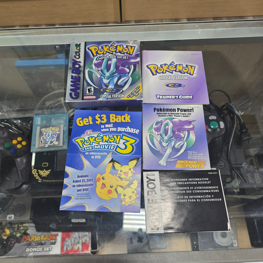 Pokémon Crystal (New Battery) (CIB) (Good Condition) Nintendo Gameboy