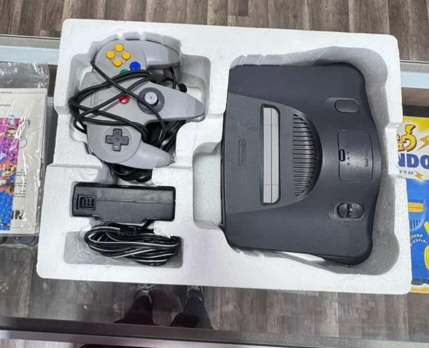 Nintendo 64 System with Original Box and All Wires + one Controller