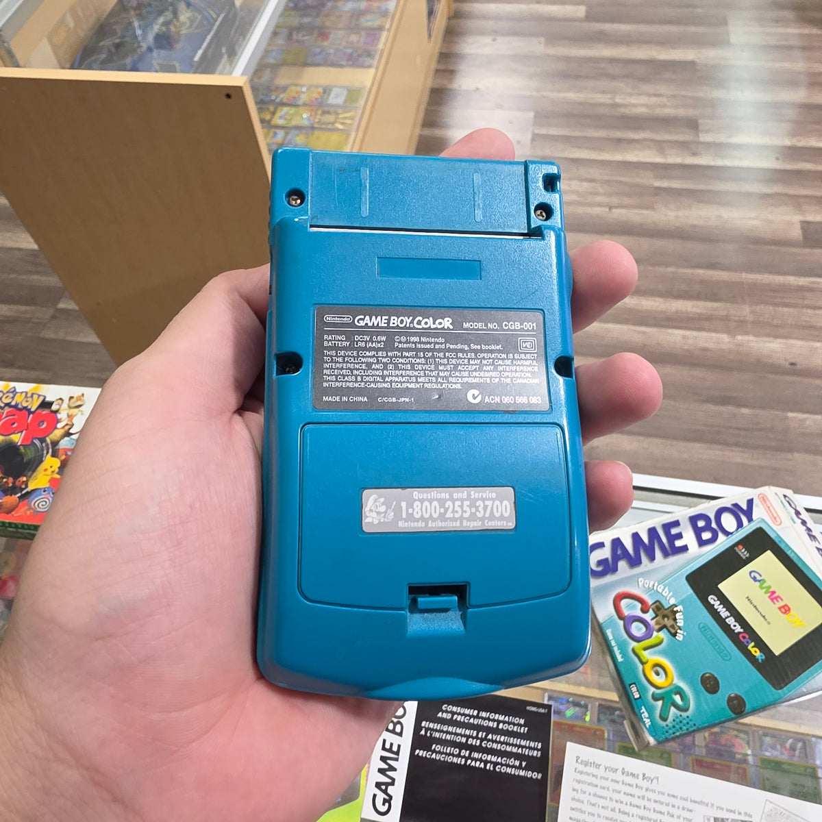 Nintendo Gameboy Color Teal Handheld System with Box