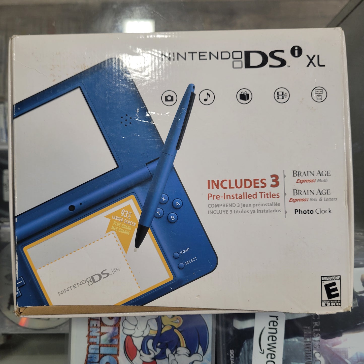 Blue Nintendo DSi XL CIB [Screen Edges Yellowing]