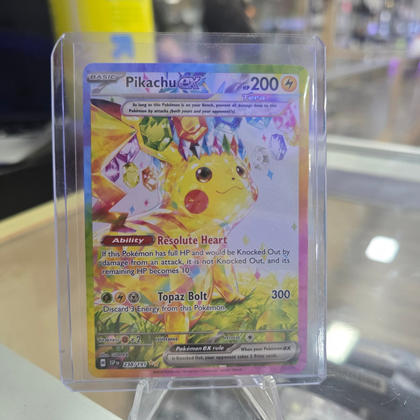 Pikachu ex - 238/191 - SV08: Surging Sparks (NM)