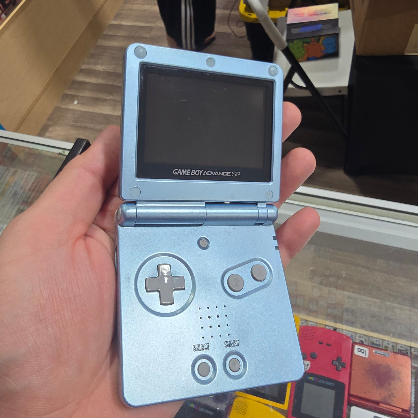 Blue Nintendo Gameboy Advance SP Handheld System with Charger 101 Model
