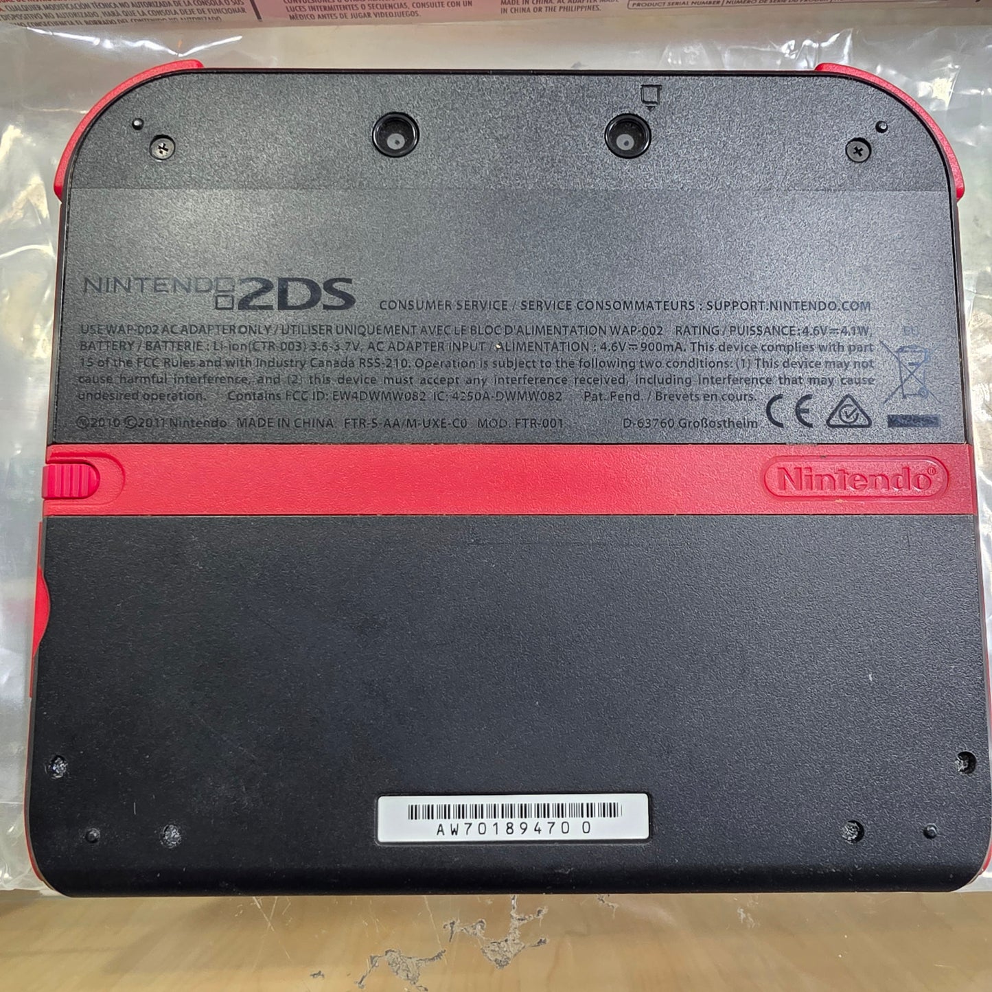 Red Nintendo 2DS System Handheld