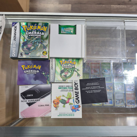Pokémon Emerald (Authentic) (Dry Battery) Nintendo Gameboy Advance CIB with Acrylic Case