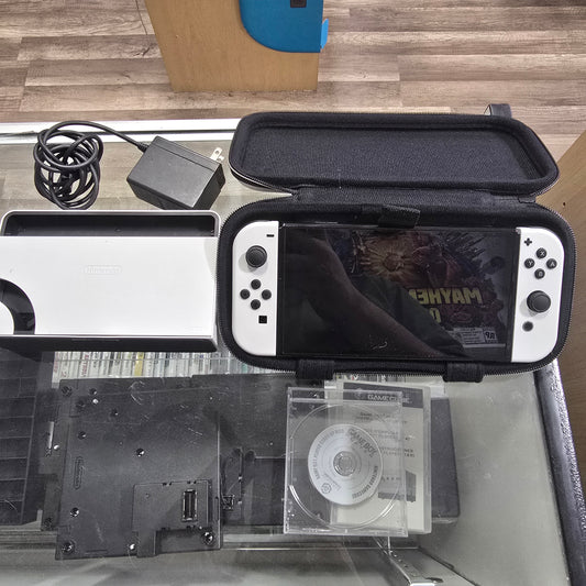 Nintendo Switch OLED with White Joy-Con and Dock Plus Charger