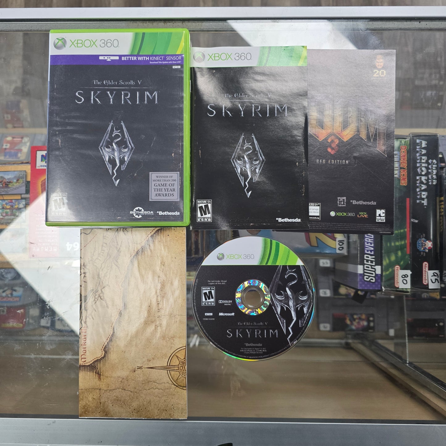 The Elder Scrolls V Skyrim with Map Xbox 360