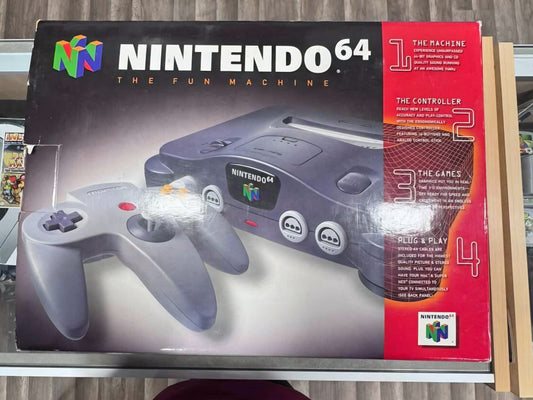 Nintendo 64 System with Original Box and All Wires + one Controller