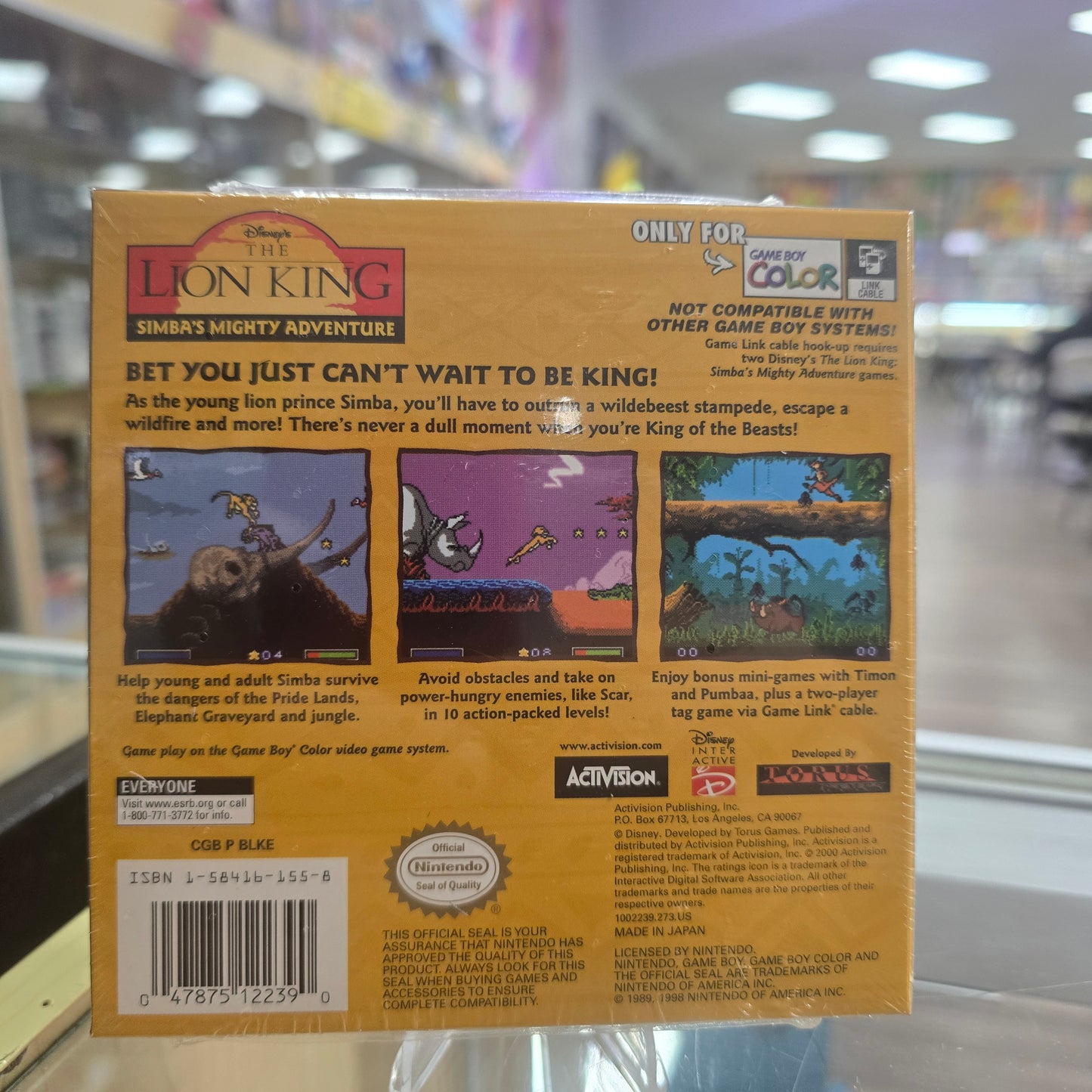 The Lion King Simbas Mighty Adventure Nintendo Gameboy Color (Sealed)