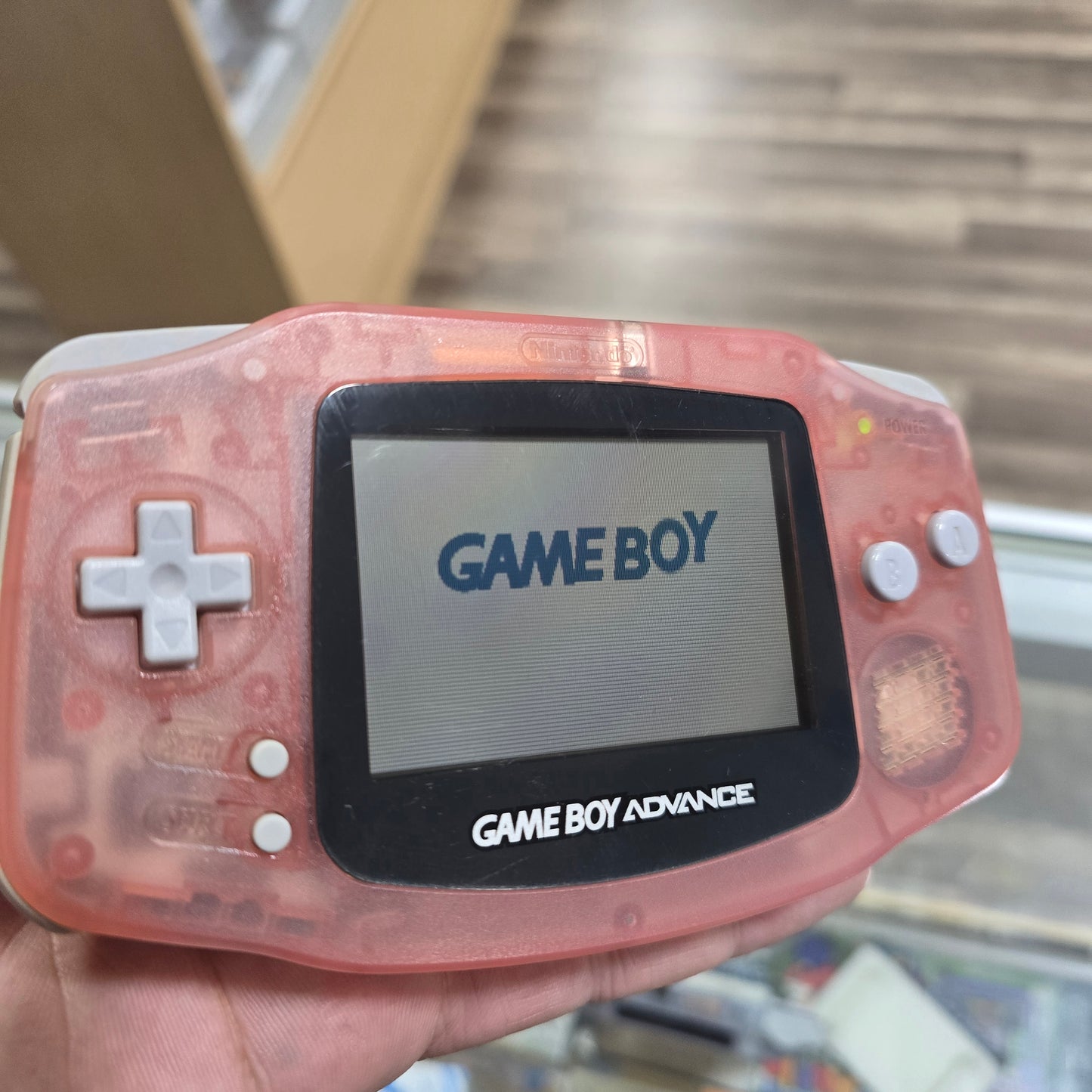 Pink Transparent Nintendo Gameboy Advance Handheld System