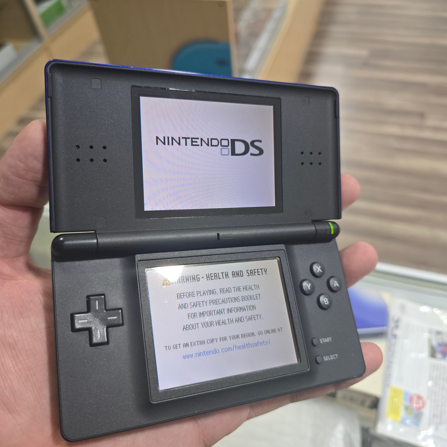 Cobalt & Black Nintendo DS Lite Nintendo DS LITE Handheld System with Charger In Box