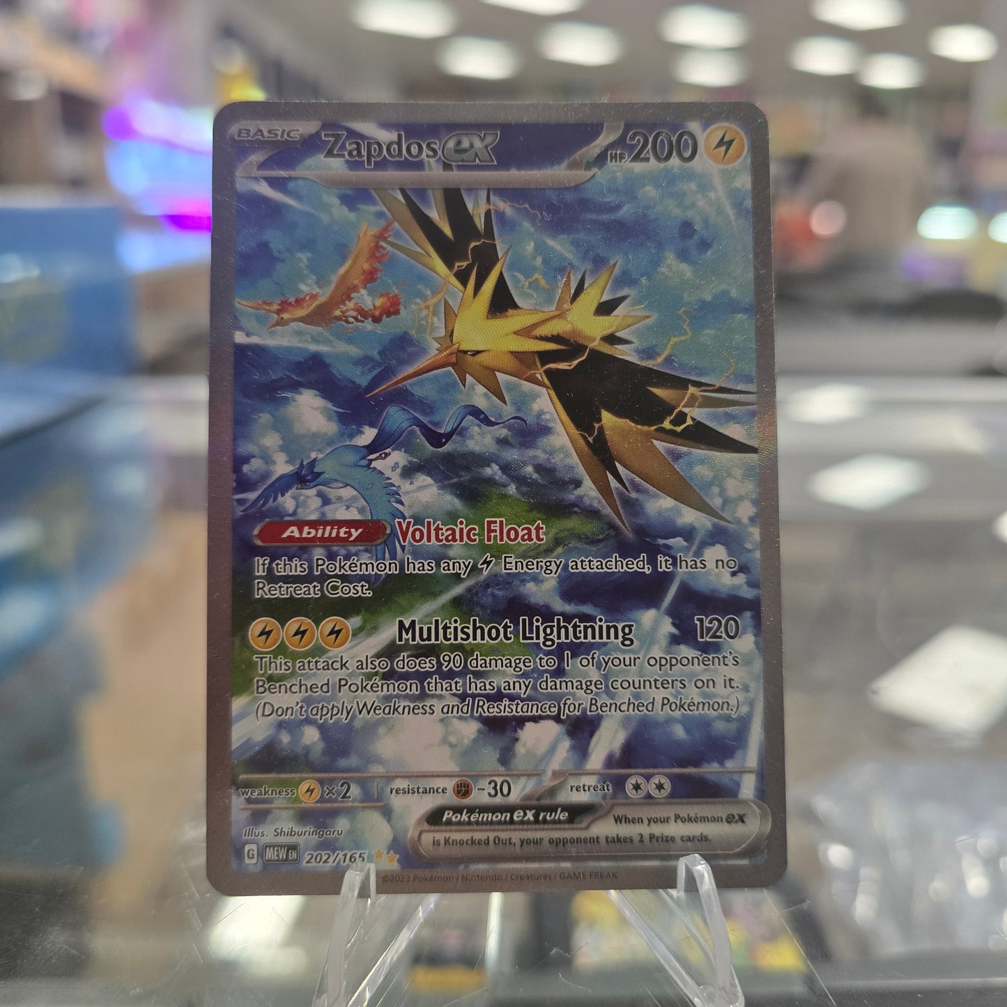Zapdos ex - 202/165 - SV: Scarlet & Violet 151 (NM)