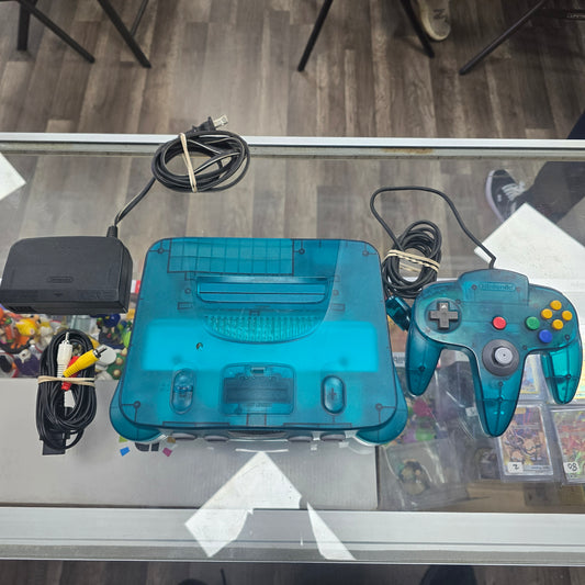 Funtastic Ice Blue Nintendo 64 System with Matching Controller and Wires