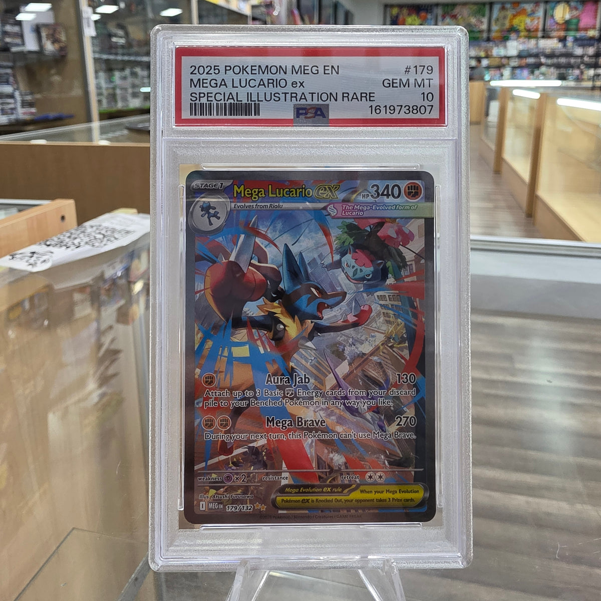 (PSA 10) Mega Lucario ex - 179/132 - ME01: Mega Evolution