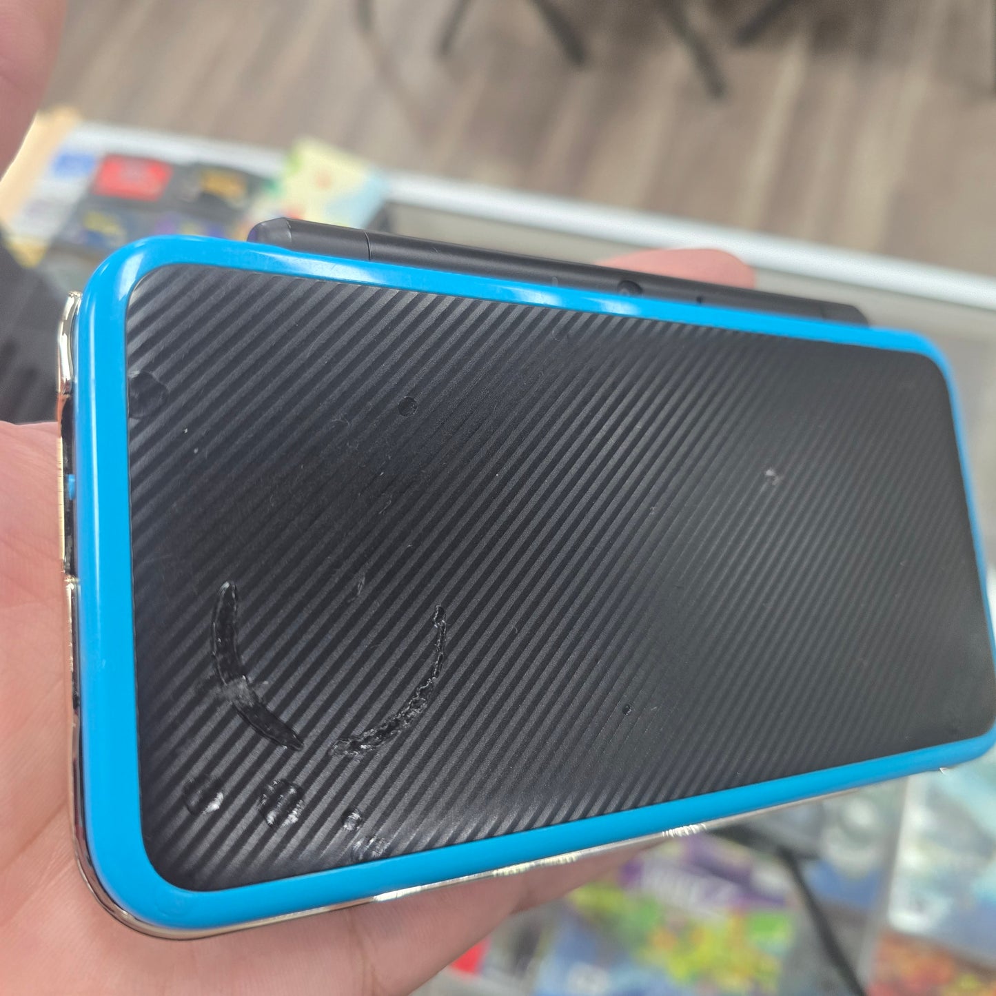 "New" Nintendo 2DS XL Handheld System With Charger and Homebrew Installed with Digital Games (Comes with Pikachu Speical Case Cover)