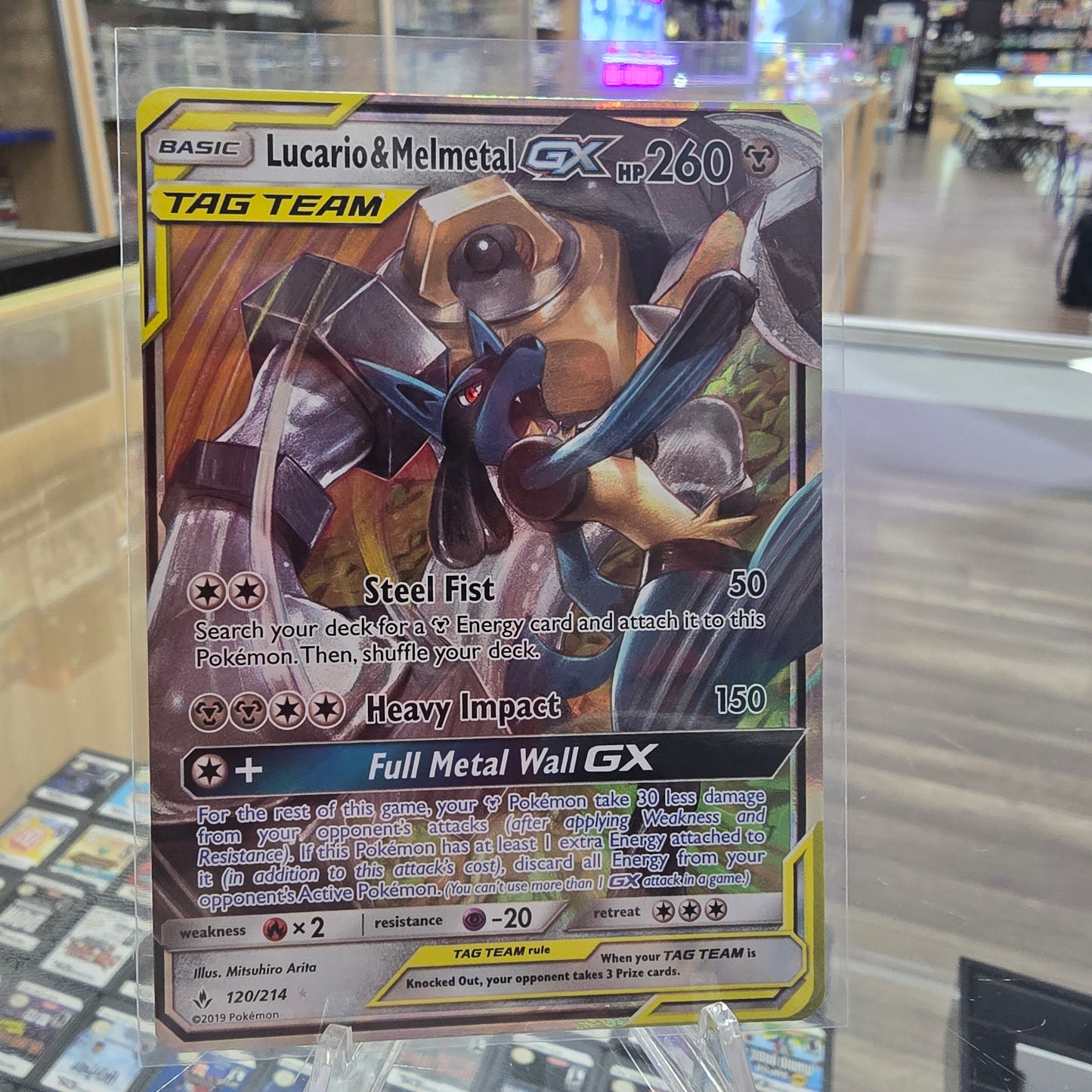 Lucario & Melmetal GX - SM - Unbroken Bonds (NM)