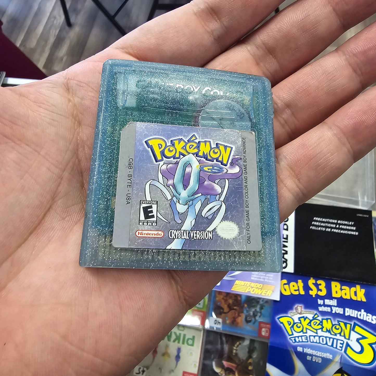 Pokémon Crystal CIB (Dead Battery) Nintendo Gameboy Color with Box Protector