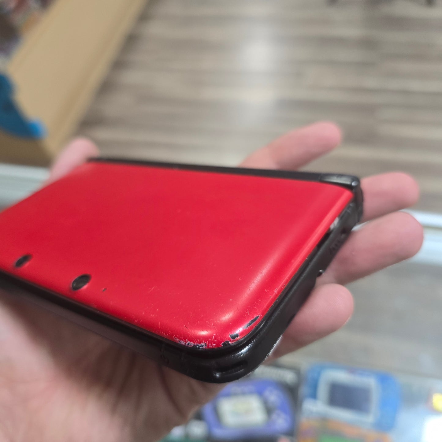 Nintendo 3DS LL Red + Black Handheld System with Digital Games and Charger (Check Condition)