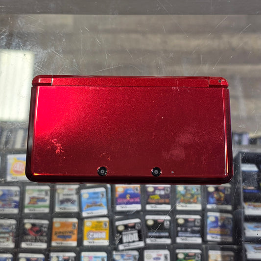 Red Nintendo 3DS Handheld System With Charger (Region Free)(JAPANESE TO US)