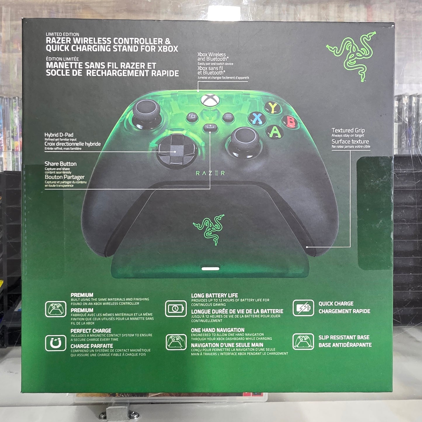 New Sealed Razer Wireless Controller and Quick Charging Stand For Xbox One