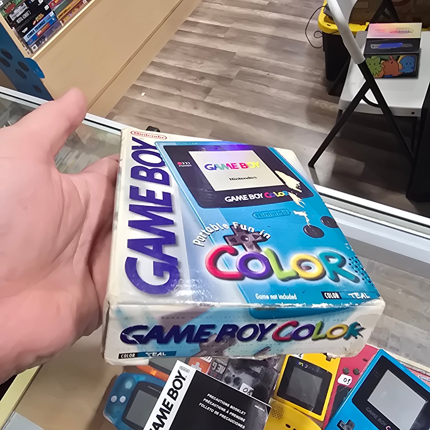 Game Boy Color Teal Handheld System with Original Box
