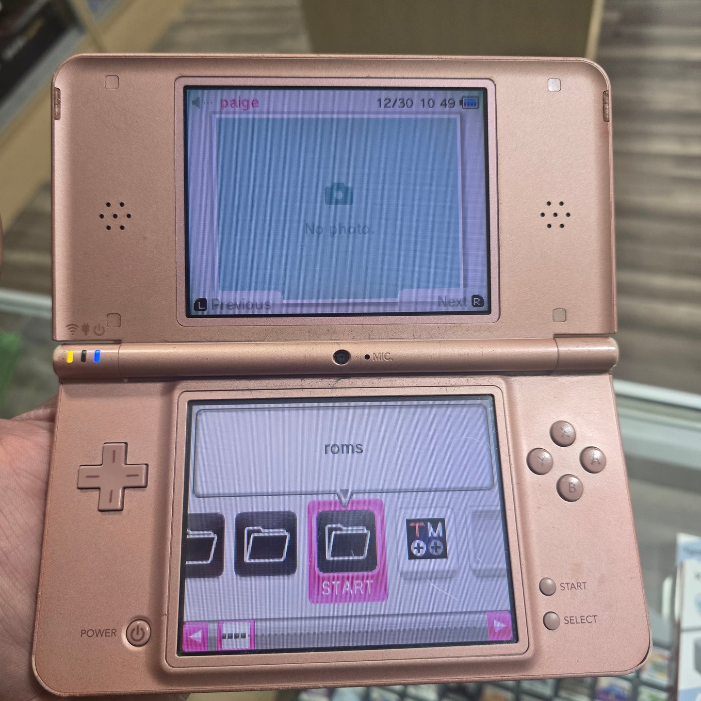 Pink Nintendo DSi XL Handheld System with Charger - Digital Pokémon Games