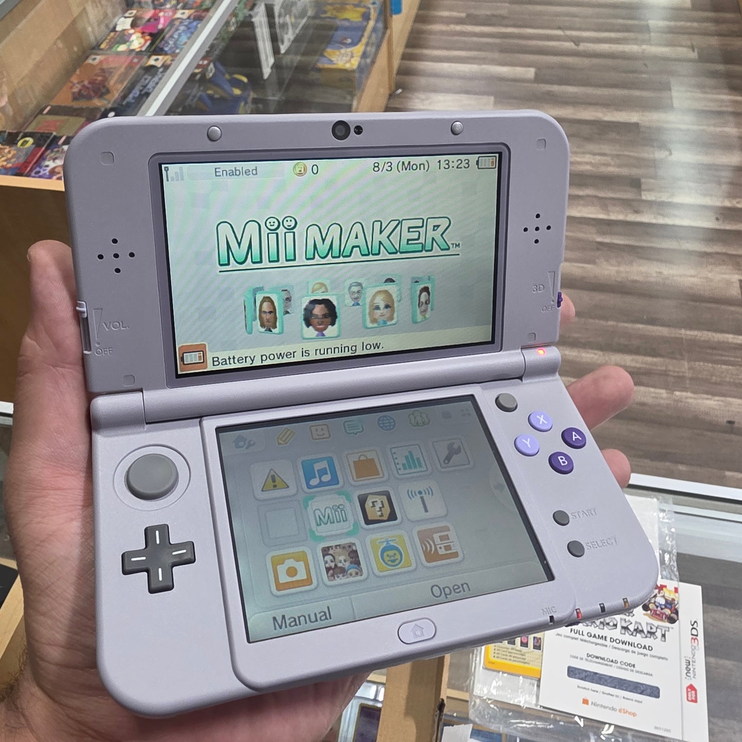 New Nintendo 3DS XL SNES Edition (Open Box) (LIKE NEW SYSTEM) (Code Unscratched) with Box Protector