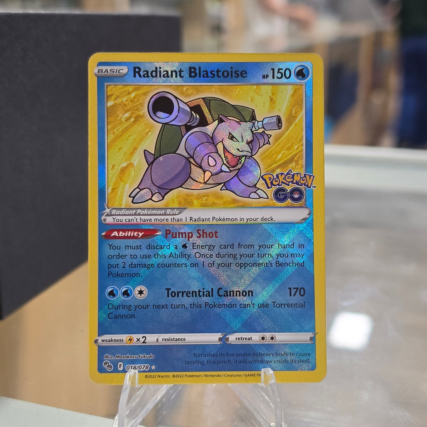 Radiant Blastoise - Pokemon GO (NM)