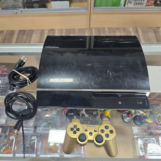 PlayStation 3 Backwards Compatible Model with Controller and Wires