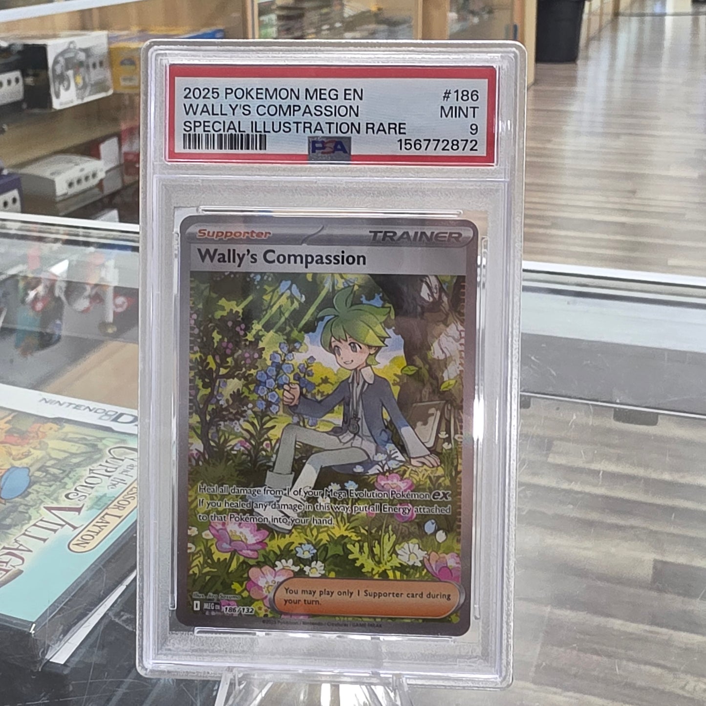 Wally's Compassion - 186/132 - ME01: Mega Evolution (PSA 9)