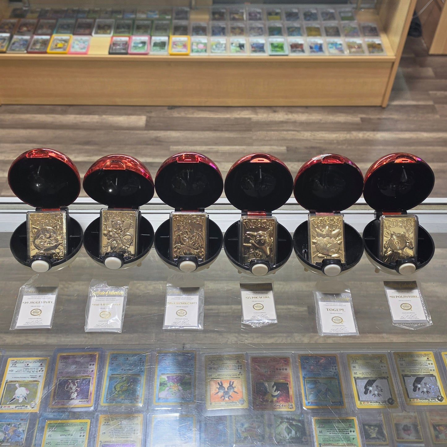 Burger King 23K Gold Plated Pokemon Cards With Certificates and Pokeballs (FULL SET)
