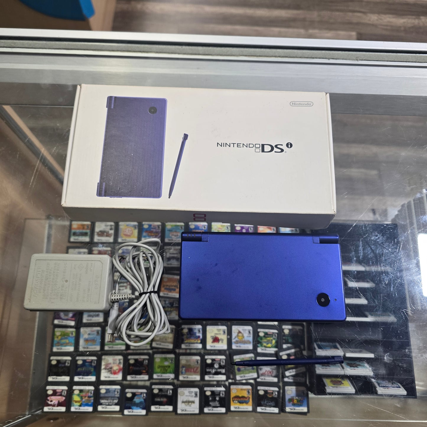 Metallic Blue Nintendo DSi System JP with Box (Has Digital Games)