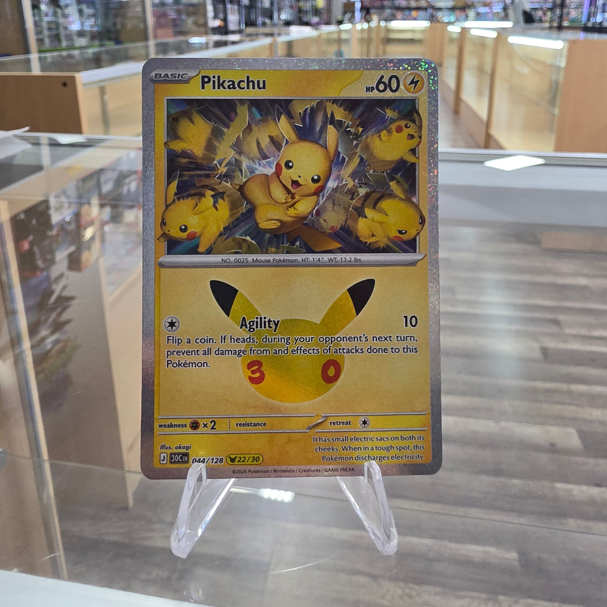 (NM) Pikachu - 044/128 - ME: 30th Celebration