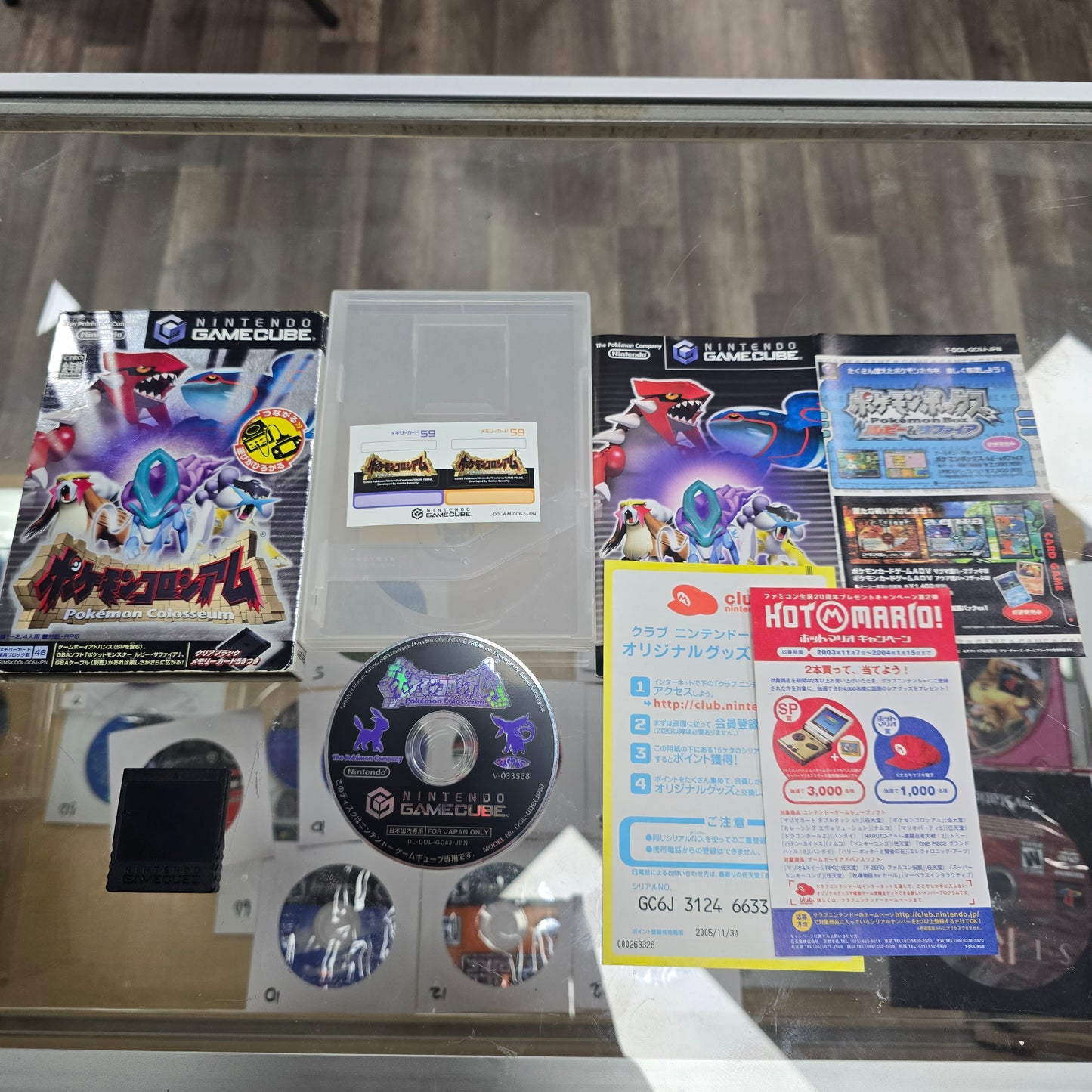 Pokémon Colosseum JAPANESE CIB Comes with memory card and pokemon memory card Stickers
