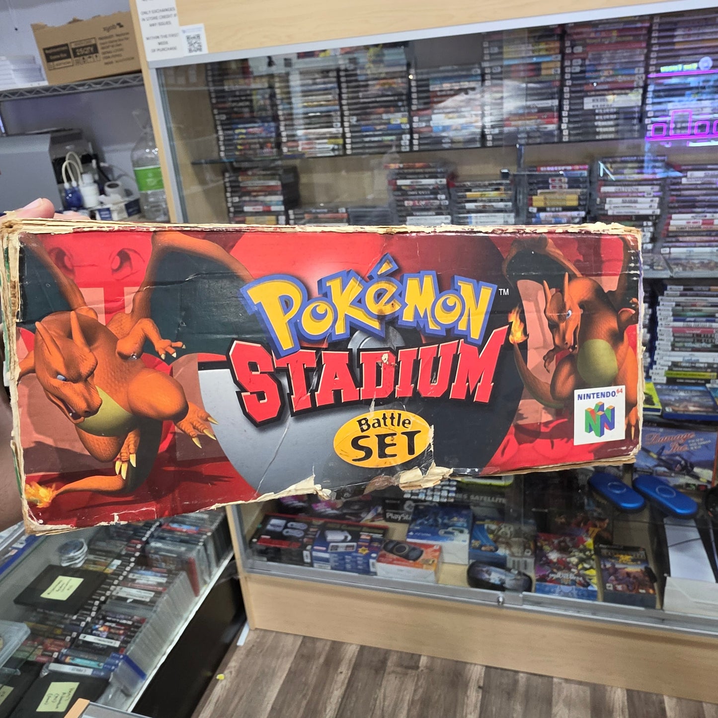 Nintendo 64 System [Pokemon Stadium Battle Set] With Graded Pokémon Card (Porygon PSA 8)