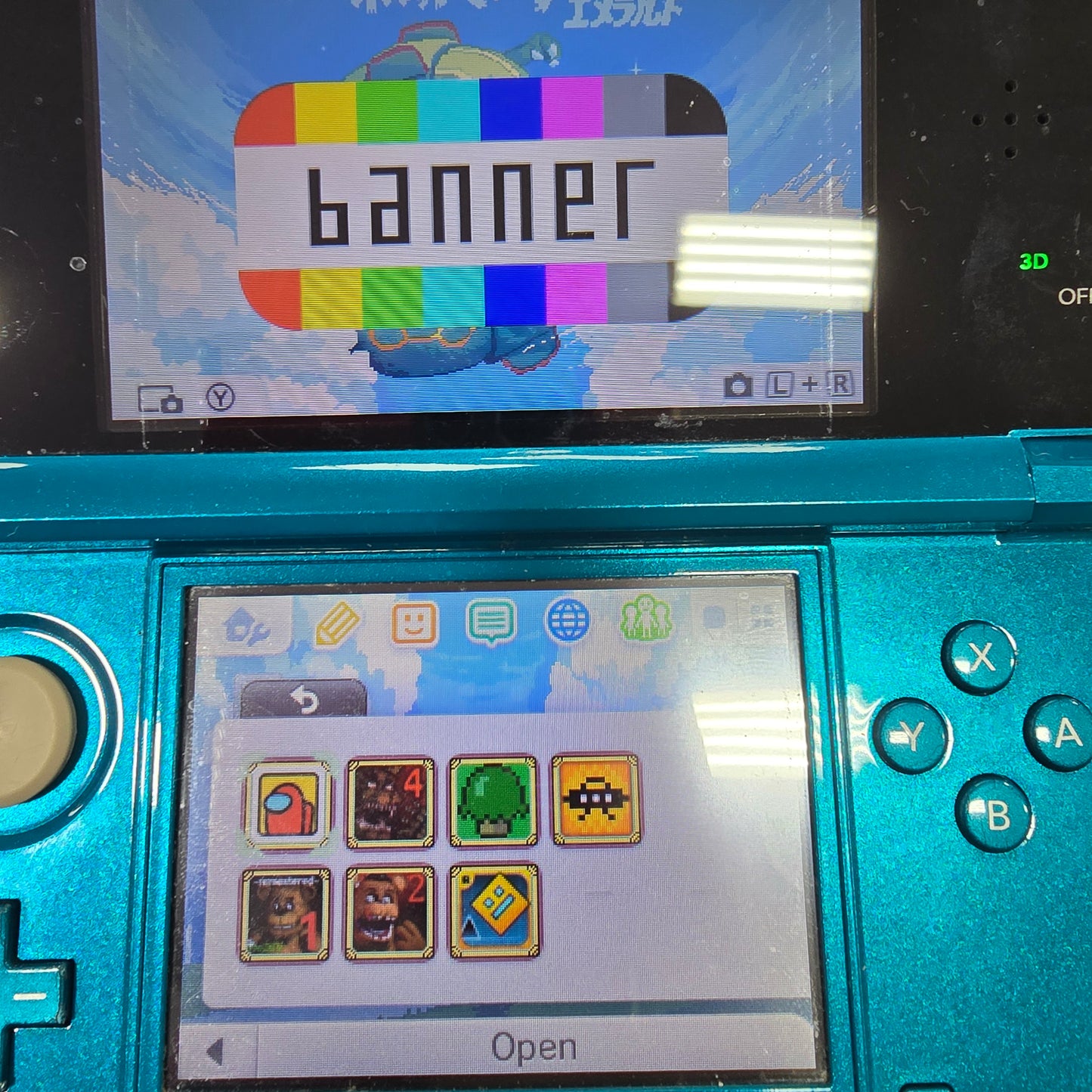 Nintendo 3DS Aqua Blue Nintendo 3DS [Charger included] [Pre-Installed Games]