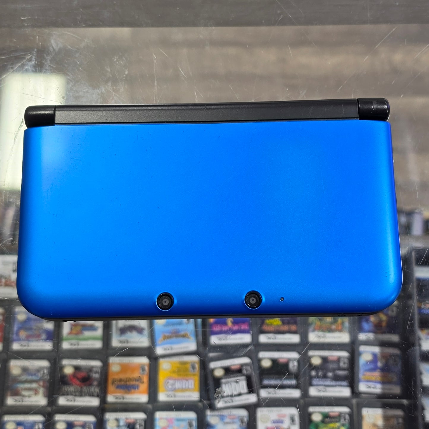 Blue Nintendo 3DS XL Handheld System With Charger (Region Free) (CLEAN)(JAPANESE TO US)