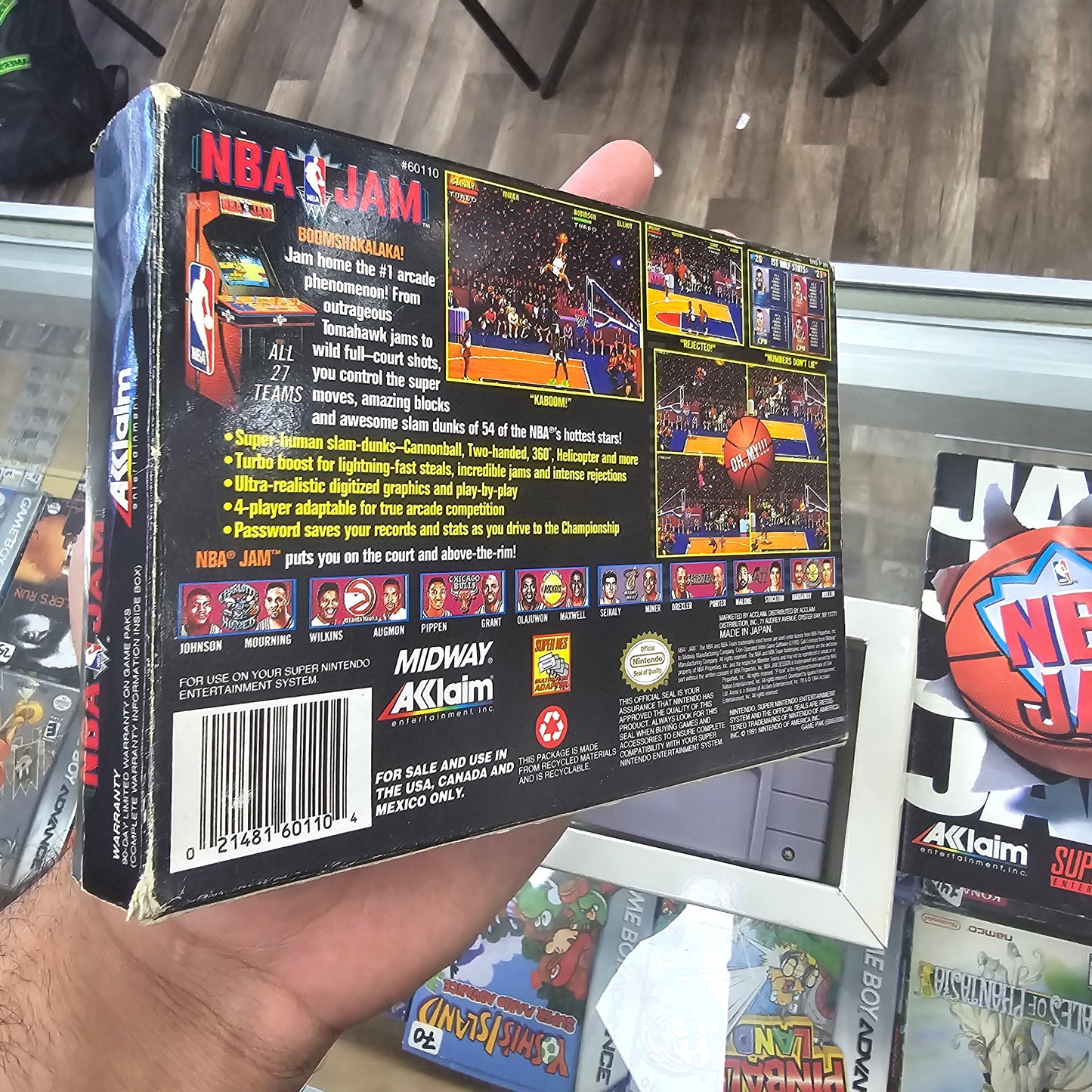 NBA Jam with Box and Manual Super Nintendo