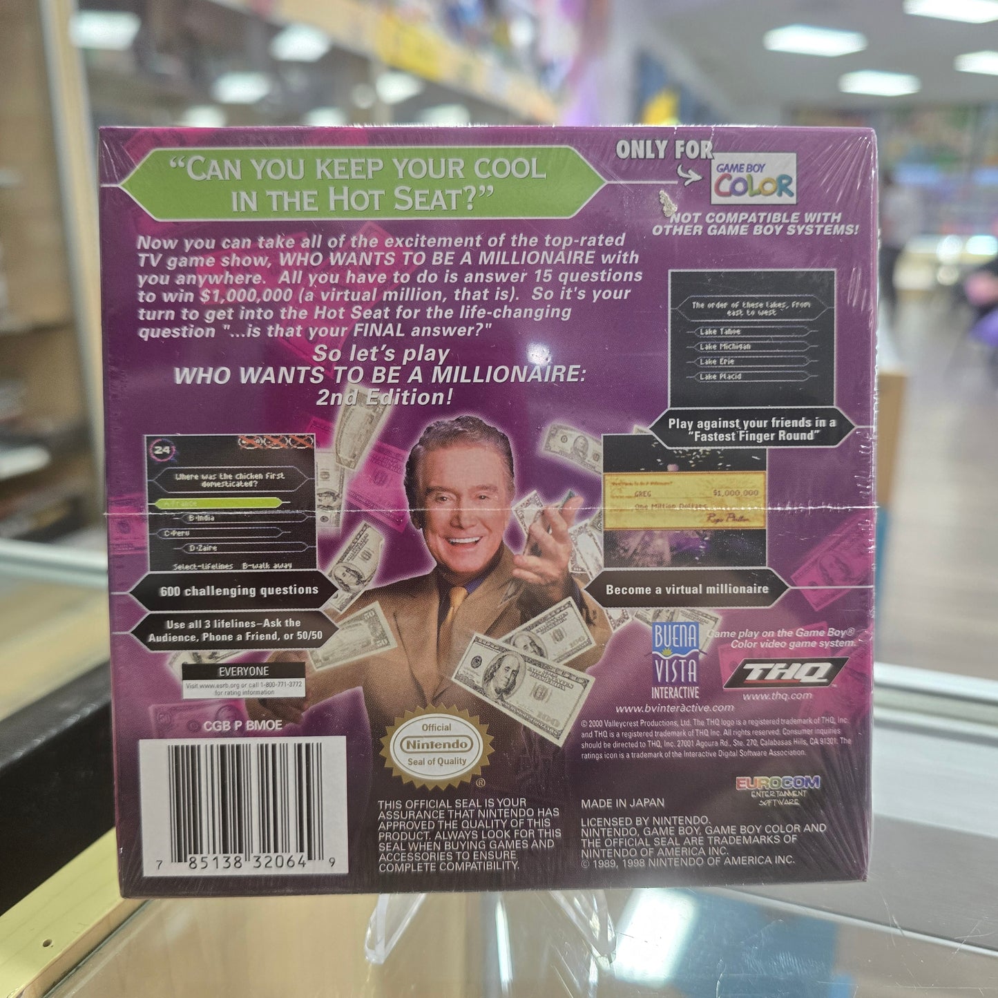 Who Wants To Be A Millionaire 2nd Edition Nintendo Gameboy Color (Sealed)