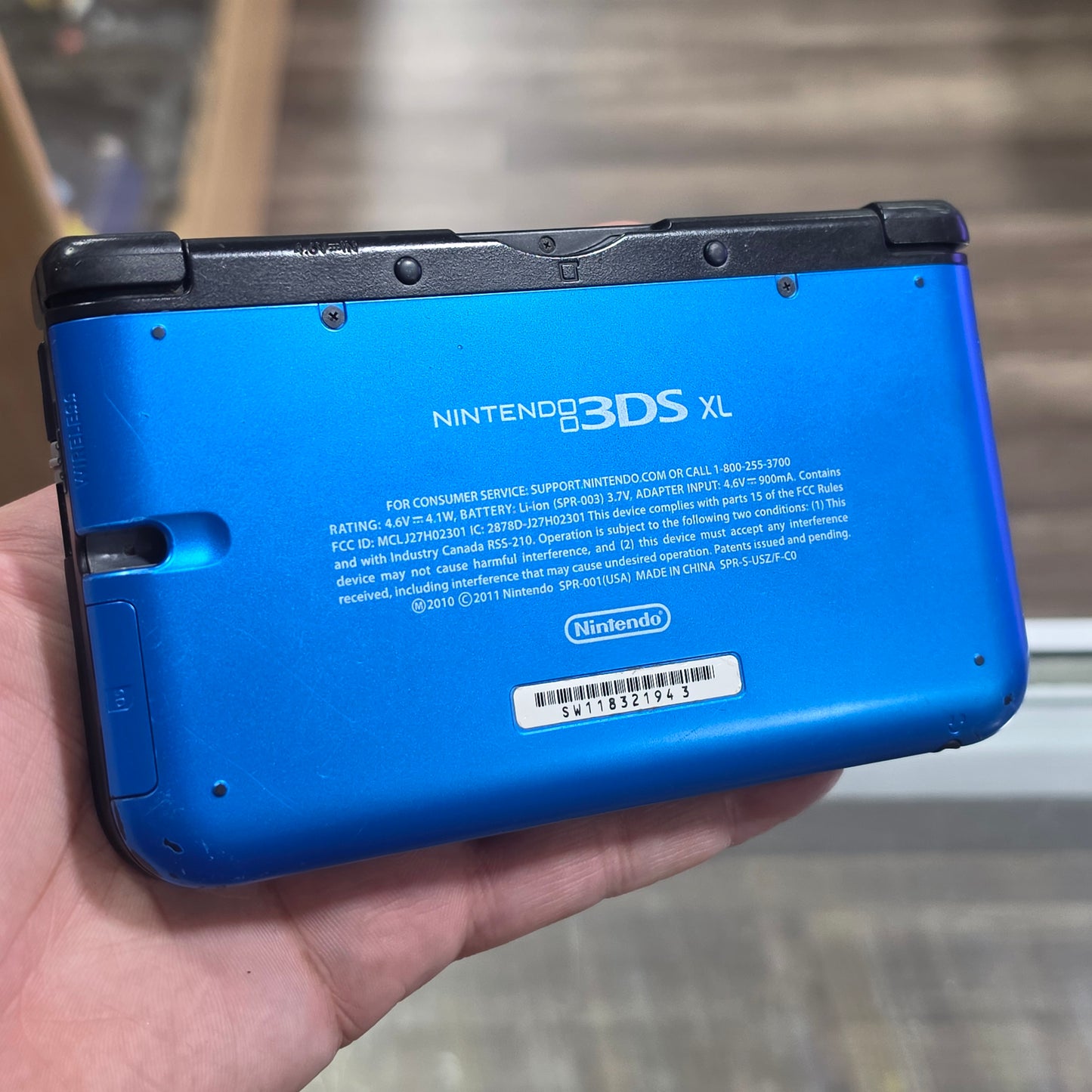 Blue Nintendo 3DS XL Handheld System With Charger (DIGITAL GAMES)